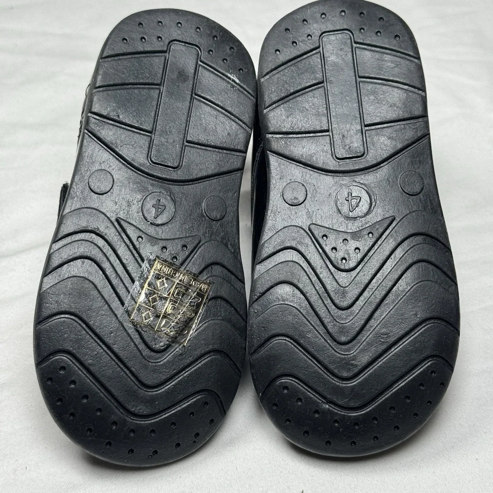 Kids Black Dress Shoes Toddler US 4 Hook Loop Formal School Wedding